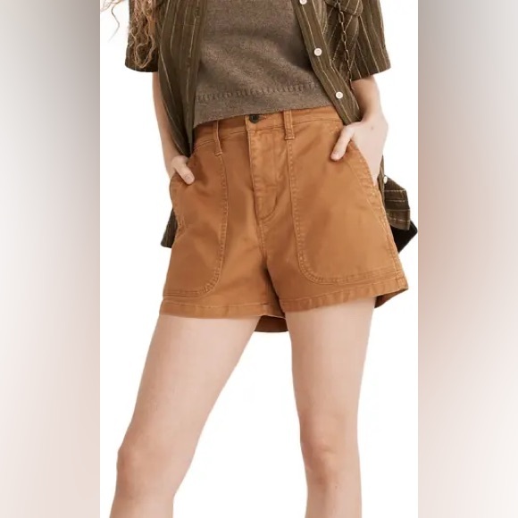 Madewell Perfect Vintage Fatigue Shorts in Camel - Picture 7 of 7